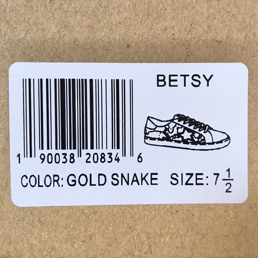 NEW Vintage Havana Betsy Golden Snake Sneakers - Picture 10 of 13